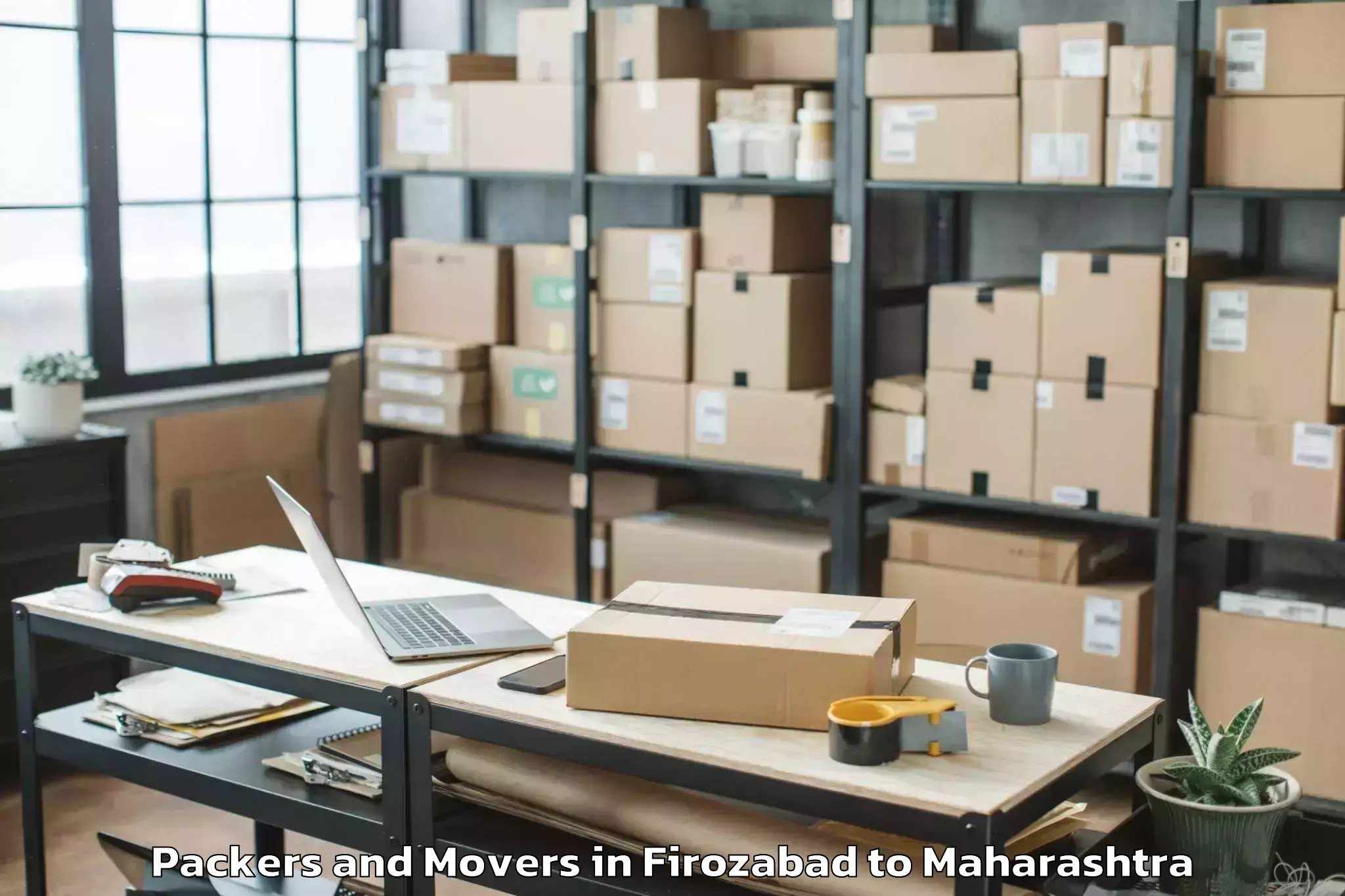 Professional Firozabad to Korpana Packers And Movers